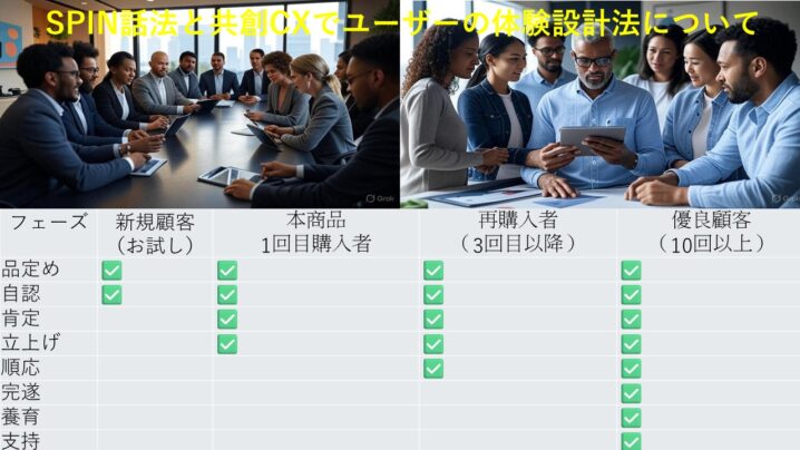 SPIN話法と共創CXでユーザーの体験設計法について