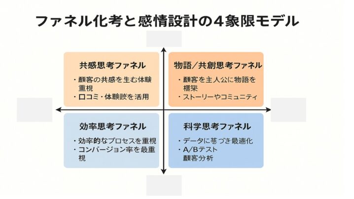 ファネル化思考と感情設計の4象限モデル