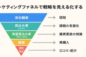 マーケティングファネルで戦略を見える化する