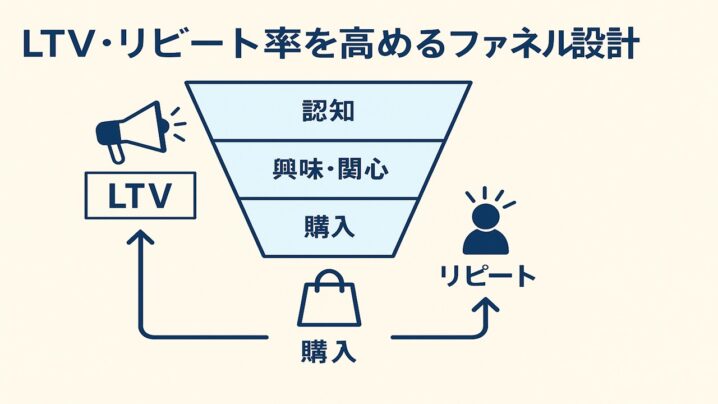 LTV・リピート率を高めるファネル設計