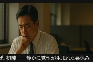 いぜ、初陣──静かに覚悟が生まれた昼休み