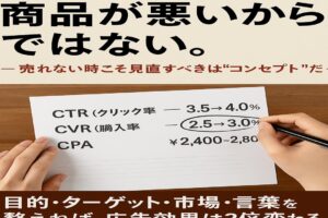 テストで売れないのは、商品が悪いからではない