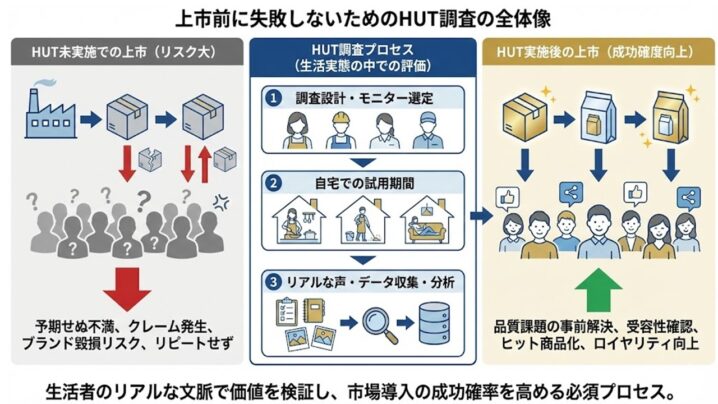上市前に失敗しないためのHUT調査の全体像
