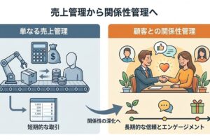単なる売上管理ではなく顧客との関係性管理とは