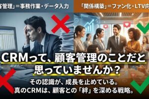 CRMって、顧客管理のことだと思っていませんか？