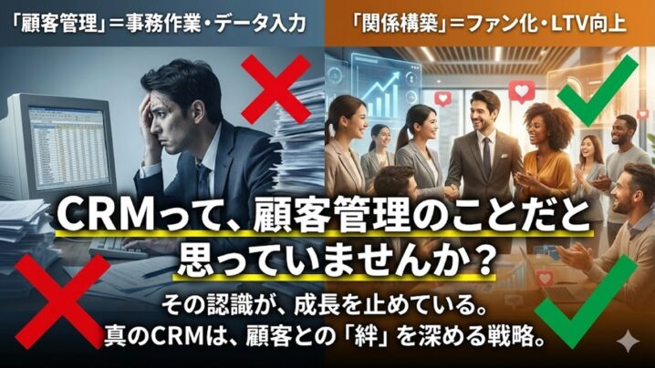 CRMって、顧客管理のことだと思っていませんか？