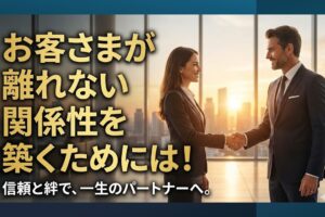 お客さまが離れない関係性を築くためには！