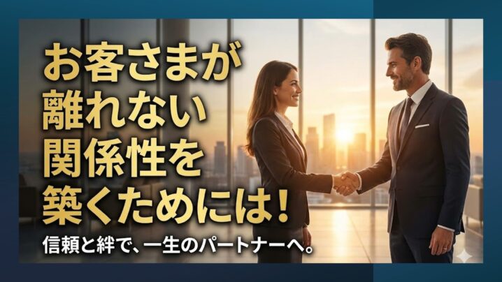 お客さまが離れない関係性を築くためには！