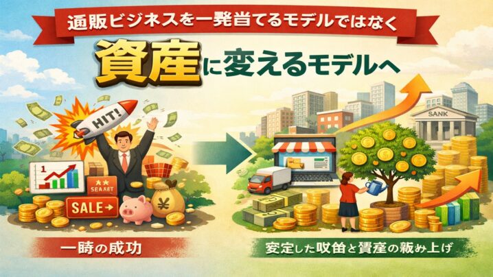 通販ビジネスを一発当てるモデルではなく資産に変えるモデルへ