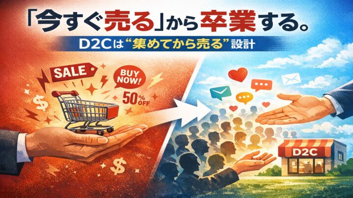今すぐ売るから卒業しD2Cは集めてから売る設計