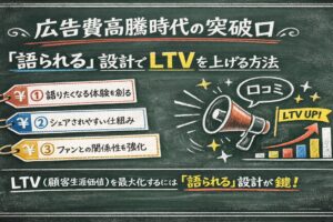 広告費高騰時代の突破口「語られる」設計でLTVを上げる方法