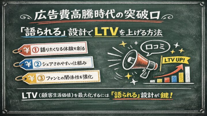 広告費高騰時代の突破口「語られる」設計でLTVを上げる方法