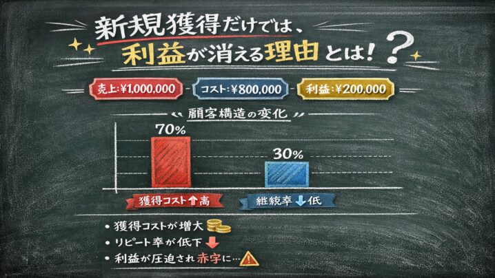 新規獲得だけでは、利益が消える理由とは！