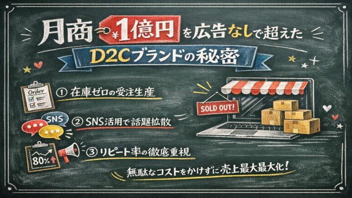 月商1億円を広告なしで超えたD2Cブランドの秘密