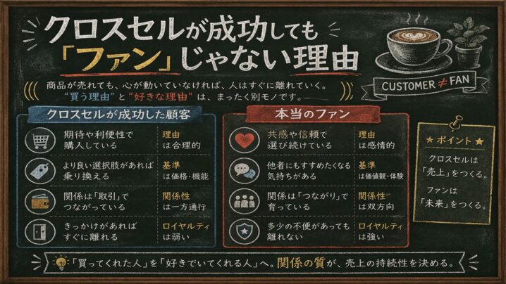 クロスセルが成功しても「ファン」じゃない理由とは！