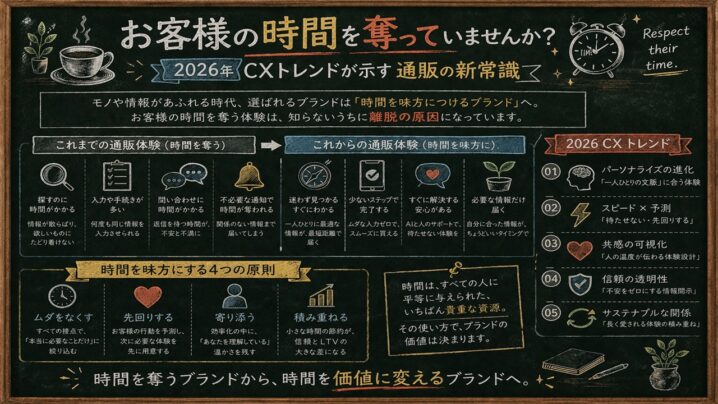 お客様の時間を奪っていませんか？—2026年CXトレンドが示す通販の新常識