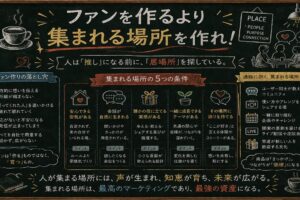 ファンを作るより集まれる場所を作れ！