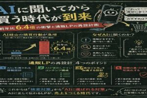 AIに聞いてから買う時代が到来【前年比6.4倍の衝撃と通販LPの再設計術】