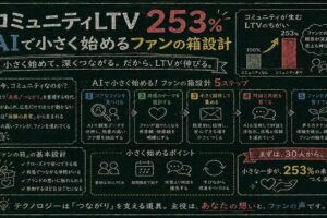 コミュニティLTV 253%AIで小さく始めるファンの箱設計