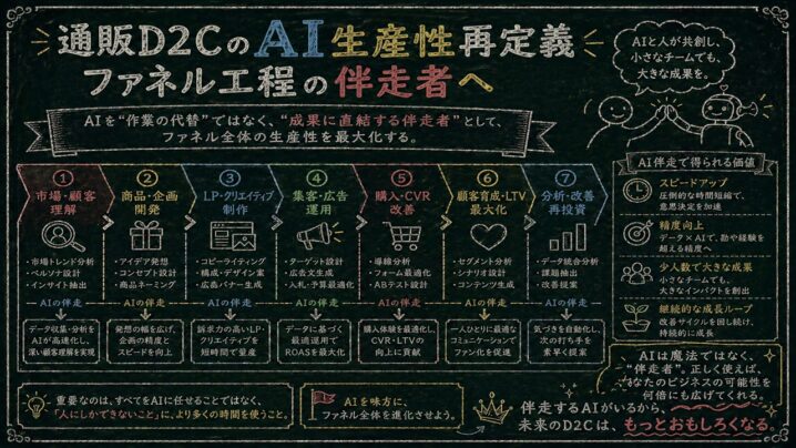 通販D2CのAI生産性再定義ファネル工程の伴走者へ