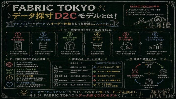 FABRIC TOKYOデータ採寸D2Cモデルとは