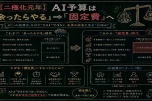 【二極化元年】AI予算は「余ったらやる」から「固定費」へ