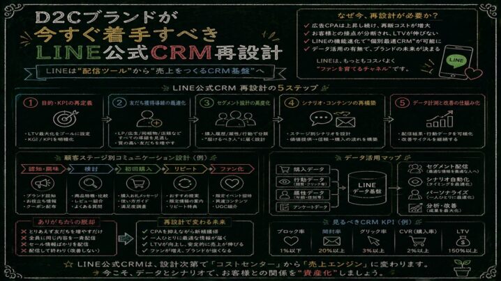 D2Cブランドが今すぐ着手すべきLINE公式CRM再設計
