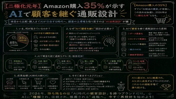 【二極化元年】Amazon購入35%が示すAIで顧客を継ぐ通販設計
