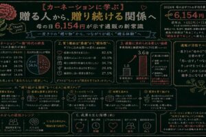 【カーネーションに学ぶ】贈る人から、贈り続ける関係へ｜母の日6,154円が示す通販の新常識