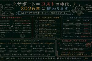 サポート＝コストの時代、2026年に終わります