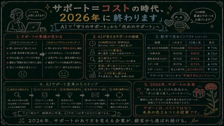 サポート＝コストの時代、2026年に終わります