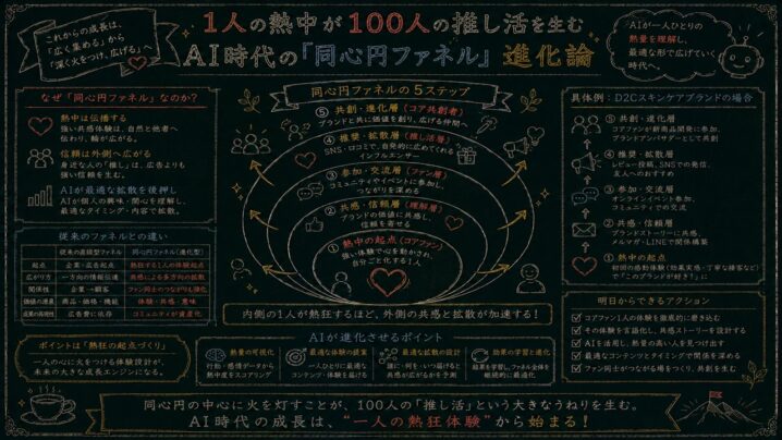 1人の熱中が100人の推し活を生む同心円ファネル進化論