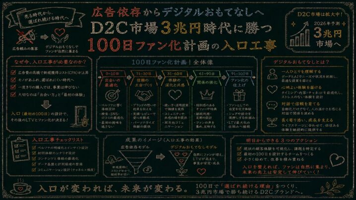 D2C市場3兆円時代の勝者条件は『デジタルおもてなし』