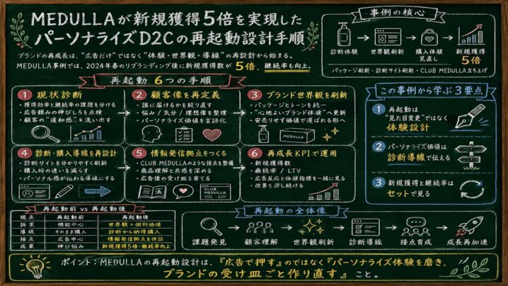 MEDULLA新規獲得5倍を実現したパーソナライズD2C再起動設計の全手順