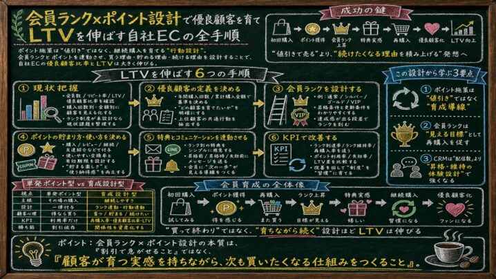 会員ランク×ポイント設計で優良顧客を育てLTVを伸ばす自社ECの全手順