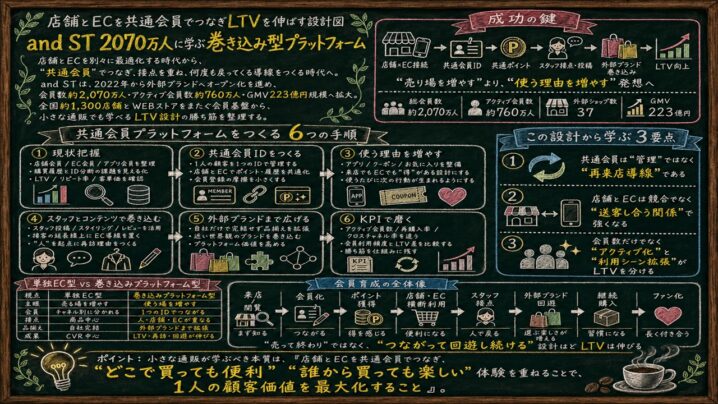 店舗とECを共通会員でつなぐ顧客接点設計の全手順【and ST事例で解説】