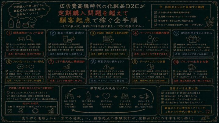 広告費高騰時代の化粧品D2Cが「定期購入問題」を超える顧客起点