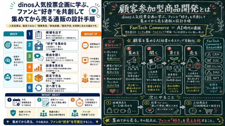 dinos投票企画に学ぶ「声を集めてから売る」通販ファン化の実践ステップ