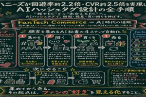 ハニーズのAIハッシュタグ事例に学ぶ、広告に頼らず売上を伸ばす設計
