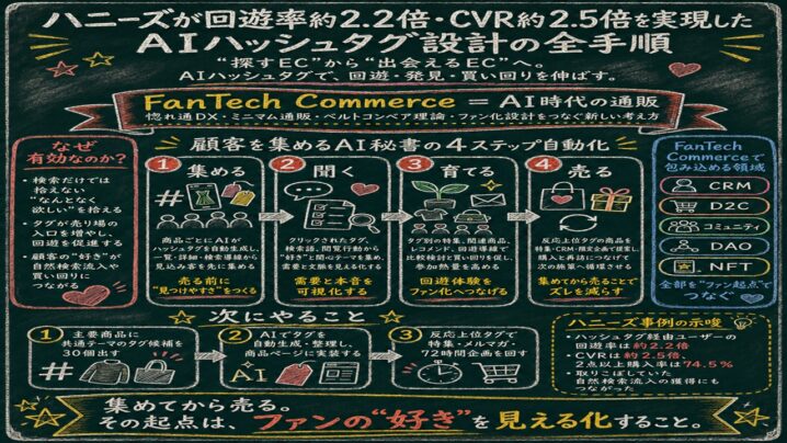 ハニーズのAIハッシュタグ事例に学ぶ、広告に頼らず売上を伸ばす設計