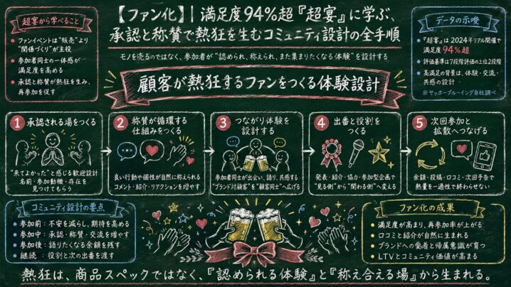 「超宴」満足度94%に学ぶ、口コミとLTVを伸ばす熱狂の設計