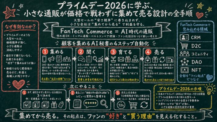 大型セールに小さな通販はどう向き合う【プライムデーに学ぶ集めて売る設計】
