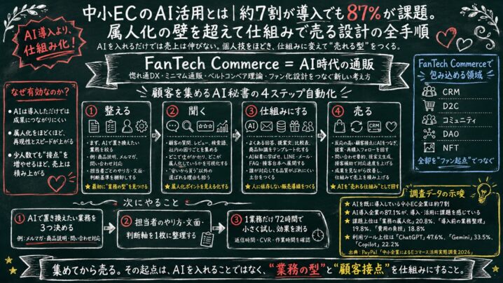 約7割導入・87%が課題の今、小さな通販は「業務整理」から始めなさい