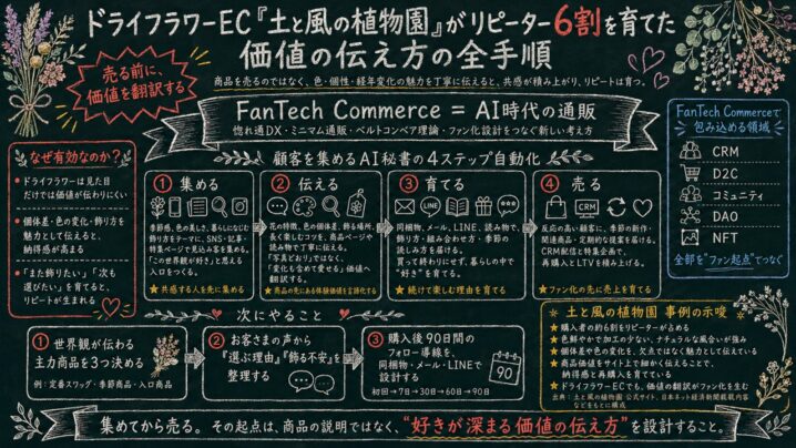 ドライフラワーEC「土と風の植物園」の設計手順