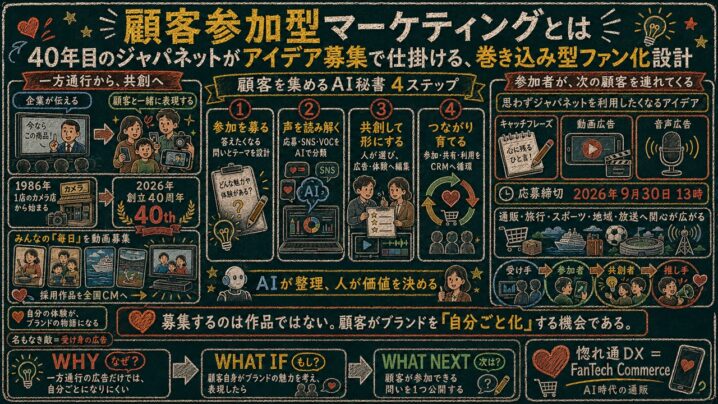 ジャパネットのアイデア募集に学ぶ巻き込み型ファン化の設計手順