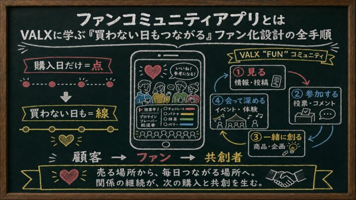 ファンコミュニティアプリで買わない日の接点を作る