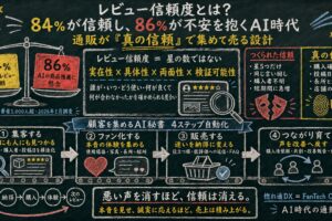 AI不安度86%と衝突する今、通販が信頼で集めて売る設計手順