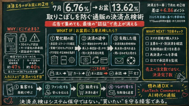 お盆商戦で7月比約2倍に増える取りこぼしを防ぐEC決済環境の点検手順