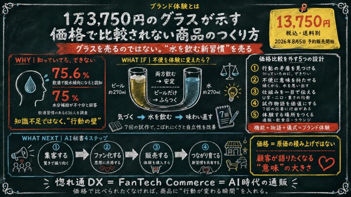 ブランド体験の作り方｜1万3750円のグラスに学ぶ価格で比較されない通販設計