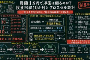 月額1万円・回収10か月の試算に学ぶ定期購入で利益を残す手順
